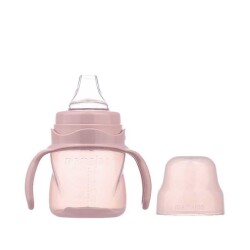 Anti-Kolik Anti-Auslauf Lerntrinkbecher 160 ml & 2er-Set ergonomische Fütterlöffel – Powder Pink - 4