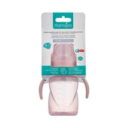 Anti-Kolik Anti-Leck Lernbecher 270 ml & Set mit 2 ergonomischen Löffeln zur Babynahrung - Powder Pink - 5