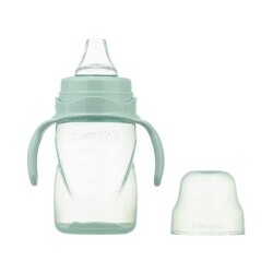 Antikolik Anti-Leck Trainingsbecher 270 ml & Set mit 2 ergonomischen Löffeln für die Ernährung - Powder Green - 4