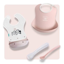 BabyBjörn & 3-teiliges Babynahrungs-Set – Powder Pink - 1