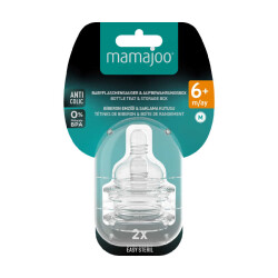 Set mit Anti-Kolik-Flaschensauger, 6 Monate+ | Mittlerer Durchfluss, im Doppelpack – Geschenk mit Aufbewahrungsbox - 7