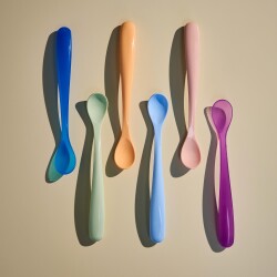 Ergonomisches Löffel-Set für die Ernährung Blau & Weiß, ab 6 Monaten, 2-teilig – Aufbewahrungsbox inklusive - 6
