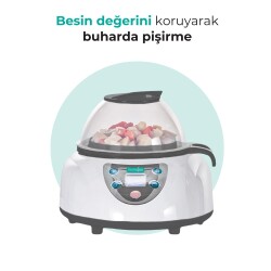 5 İşlevli Buhar Sterilizatörü & Kurutucu | Mama ve Anne Sütü Isıtıcı | Buharlı Pişirici Antrasit - 5
