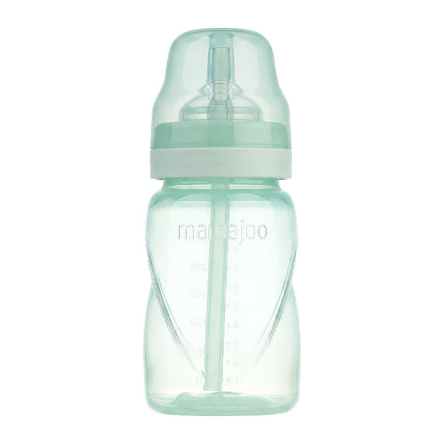 Mamajoo Antikolik Akıtmaz Pipetli Bardak 270 ml Powder Green, 12 Ay+ - Mamajoo