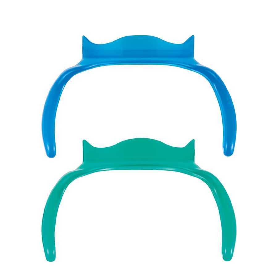 Becher- & Fläschchengriff-Set Blau & Grün, 2-teilig - Mamajoo