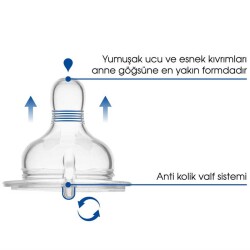 Set mit Anti-Kolik-Flaschen-Sauger aus Glas, Pfeffer (L) | 12 Monate+ | Schnellfluss, doppelt – Geschenk: Aufbewahrungsbox - 4