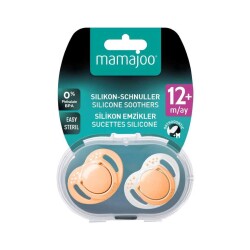Set für kieferorthopädische Schnuller 12 Monate+ Powder Blush | Zweierpack, Silikon, mit Gaumenform | Geschenk: Sterilisations- & Aufbewahrungsbox - 8