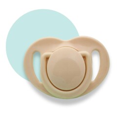 Kieferorthopädisches Schnuller-Set 6 Monate+ Ecru & Kappe | Zweier-Set, Silikon, mit Gaumenstütze | Sterilisations- & Aufbewahrungsbox inklusive - 4