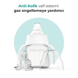 Kulplu Antikolik Alıştırma Biberonu 160 ml 6 Ay+ | Orta Akışlı, 2-in-1 - 3