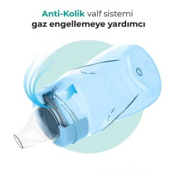 Anti-Colic Spill-Proof Trainer Cup With Handles 270 Ml Powder Blue, 9+ Months - 3
