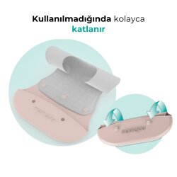 Silikon- & Stoff-Lätzchen zum Falten | 2-in-1 Powder Pink + Stoff-Lätzchen Geschenk - 5