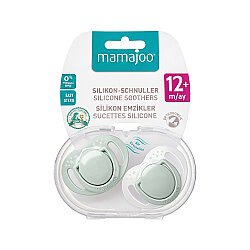 Orthodontic Soother Set 12+ Months Powder Green | 2 Pack, Silicone, Palate-Friendly | Includes Sterilisation And Storage Case - 8