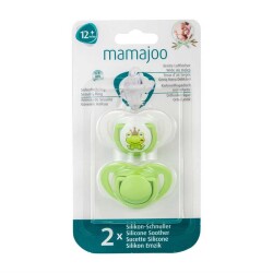Mamajoo Orthodontic Design Twin Soothers (Green-Frog Prince) 12+ months - 3