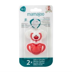 Mamajoo Orthodontic Design Twin Soothers (Red-Ladybug) 6+ months - 3