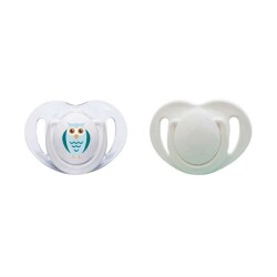 Mamajoo Orthodontic Design Twin Soothers (White-Owl) 12+ months - 1