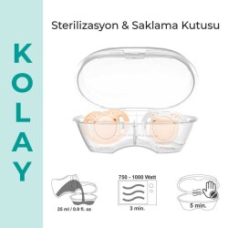 Orthodontic Soother Set 6+ Months Powder Blush | 2 Pack, Silicone, Palate-Friendly | Includes Sterilisation And Storage Case - 6