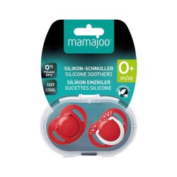 Ortodontik Emzik Seti 0 Ay+ Kırmızı & Beyaz | İkili, Silikon, Damaklı | Sterilizasyon & Saklama Kabı Hediyeli - 6