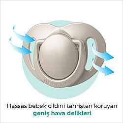 Ortodontik Emzik Seti 6 Ay+ Light Beige & Light Gray | İkili, Silikon, Damaklı | Sterilizasyon & Saklama Kabı Hediyeli - 5