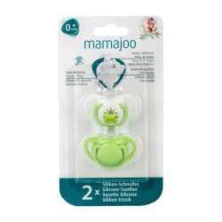 Kieferorthopädisches Schnuller-Set 0+ Monate Grün & Froschprinz | Zweierpack, Silikon, mit Gaumenstütze - 3