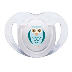 Kieferorthopädisches Schnuller-Set 12 Monate+ Weiß & Eule | Zweierpack, Silikon, mit Gaumenstütze - 2