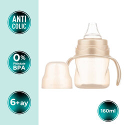 Mamajoo Silver Feeding Bottle 250ml & Non Spill Training Cup Pearl 160ml with Handle - 3