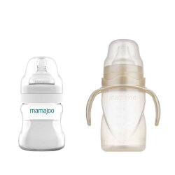Anti-Kolik-Flasche 150 ml & Anti-Kolik Trinklernbecher ohne Auslaufen 270 ml – Pearl - 1