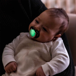 Ortodontik Emzik Seti 12 Ay+ Black & Pearl | İkili, Silikon, Damaklı | Sterilizasyon & Saklama Kabı Hediyeli - 7