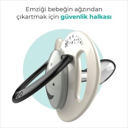 Ortodontik Emzik Seti 12 Ay+ Pearl & Black | İkili, Silikon, Damaklı | Sterilizasyon & Saklama Kabı Hediyeli - 4