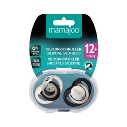 Ortodontik Emzik Seti 12 Ay+ Pearl & Black | İkili, Silikon, Damaklı | Sterilizasyon & Saklama Kabı Hediyeli - 8