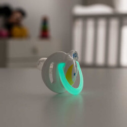 Ortodontik Emzik 0 Ay+ Gece & Gündüz | Tekli, Silikon, Damaklı - Saklama Kabı Hediyeli - 7