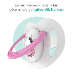Ortodontik Emzik 0 Ay+ İnek | Tekli, Silikon, Damaklı - Saklama Kabı Hediyeli - 4