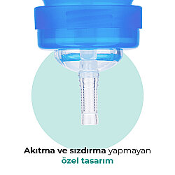 Antikolik Anti-Leck Trinkbecher mit Strohhalm 270 ml Blau, 12 Monate+ - 5