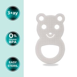 Weicher Zahnungskauartikel Weißer Teddybär mit lustigem Design - 2