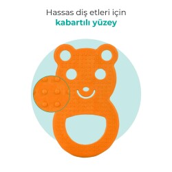 Weicher Zahnungskauartikel Orangefarbenes Teddybärchen - 3
